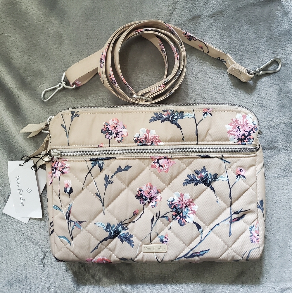 Vera Bradley Triple Compartment Crossbody Strawflowers
